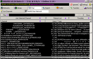 WinMX screenshot 1