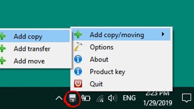 Ultracopier for Windows -taskbar icon