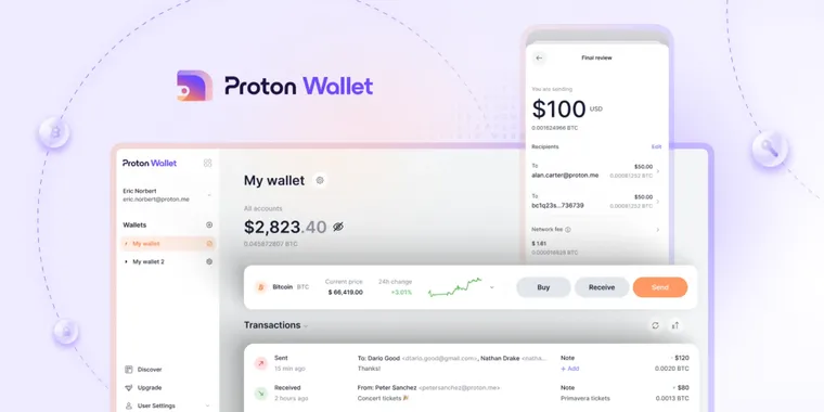Proton launches self-custodial wallet for sending & receiving Bitcoin easily and securely image