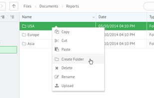 Webix File Manager screenshot 1