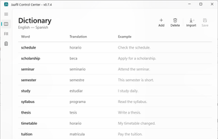 Add and manage words in your personal vocabulary dictionary.