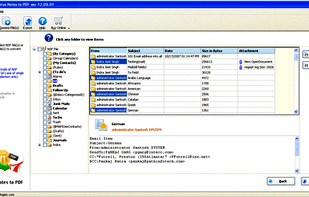 Kernel for Lotus Notes to PDF screenshot 1