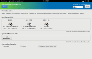 Anaconda installer screenshot 1