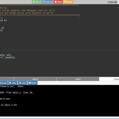 Online GDB Free Compiler for C++