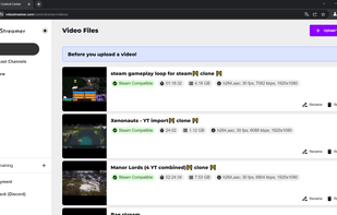 Upload and manage your video files - there is no limit for length or size