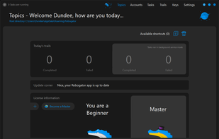 Monitoring - Everything at a glance with Shortcuts to start your favorite automation Tasks right from the start screen.