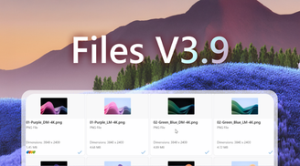 Files 3.9 update: New cards view layout, thumbnail sizes, improved details pane & more image
