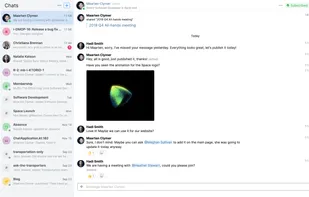 Join a conversation in an existing channel or create a channel of your own, public or private. Invite a team with one click or select members to join it individually.