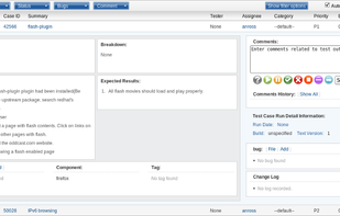 Mark individual test result statuses

add comments, link or report bugs