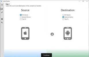 Step 1: Choose the Source and Destination of the transfer