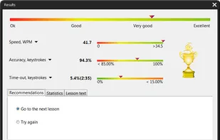 Pic 4. Lesson results