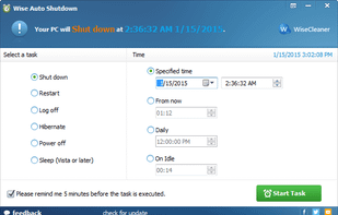 Wise Auto Shutdown screenshot 1