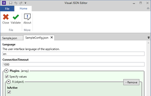 VisualJsonEditor screenshot 1