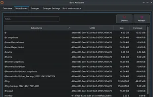 Btrfs Assistant screenshot 1