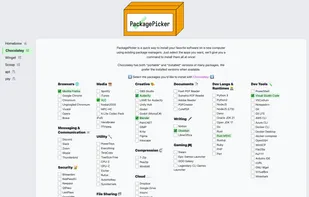 PackagePicker generating a command to install with Chocolatey