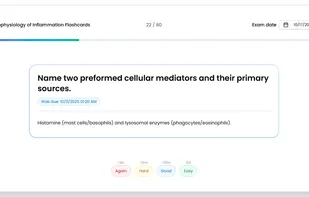 AI generated flashcards with spaced repetition