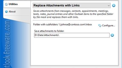 Replace Attachments with Links screenshot 1