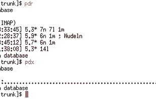 pdr retrieves data from a mailbox being processed later by pdx