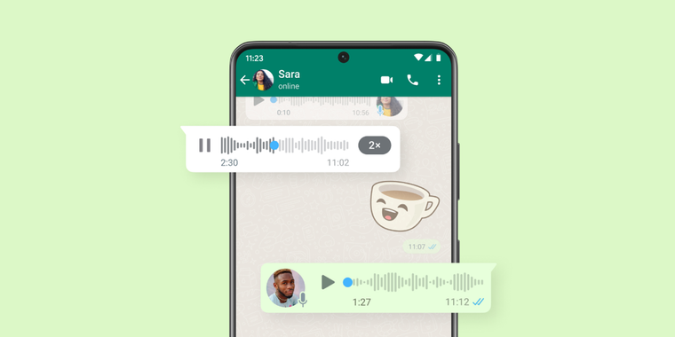 WhatsApp beta tests self-destructing voice messages after one-time playback image