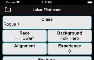 Fifth Edition Character Sheet screenshot 1