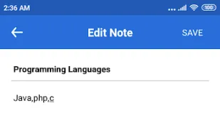 Notes app screenshot 1