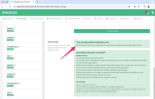 Enhance your outreach with Wavo’s GPT integration. Automatically generate personalized calls to action tailored to each prospect’s specific products, creating messages that resonate and drive higher engagement and conversion rates.