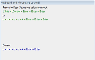 Keyboard and Mouse Locker screenshot 1