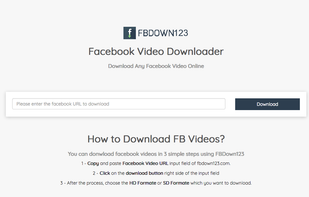 FbDown123 screenshot 1