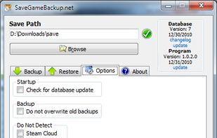 SaveGameBackup.net screenshot 1