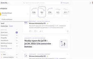 Narrative BI screenshot 1