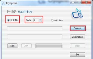 Cryogenic FileSplitter screenshot 2