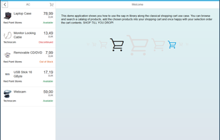 Shopping cart demo application