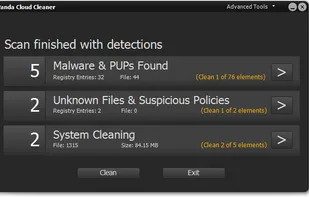 Panda Cloud Cleaner screenshot 2
