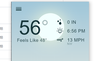 on Windows, after having pressed the Task Bar icon