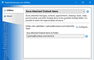 Save Attached Outlook Items screenshot 1