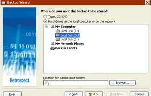 EMC Retrospect screenshot 1