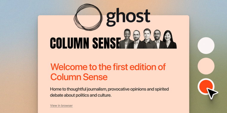 Ghost upgrades code-free newsletter design customization and adds color and style options image