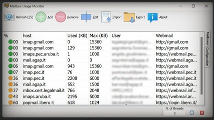 Mailboxes Usage Monitor screenshot 1