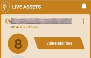 This is the live dashboard with some vulnerability alerts. A daily check is performed to raise these alerts along with a push notification. It indicates site health.
