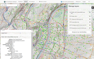 The interactive map viewer based on OpenLayers 3 provides access to OGC services (WMS, WMTS) and standards (KML, OWS). Connected to the catalog, users can easily find new services, layers and even dynamic maps to combine them together. User maps can be annotated and printed and shared with others.