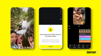 Snapchat adds Lens-powered video creation, public stories auto-saving, and a video editor image