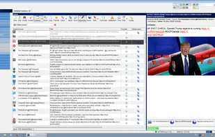 Incoming Twitter feeds, following various users. 