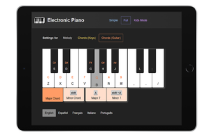 Full Mode of Electronic Piano, playing chords with a single key