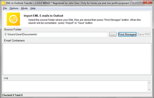 EML to Outlook Transfer screenshot 1