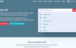 HomePage for online IBAN Checker