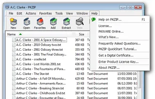 PKZIP screenshot 1