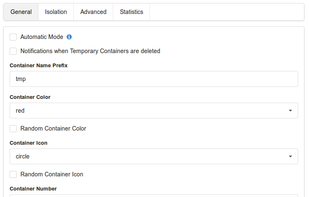Temporary Containers screenshot 1