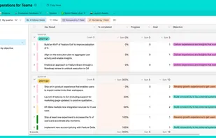 Product ops for teams example - sorted grid view
