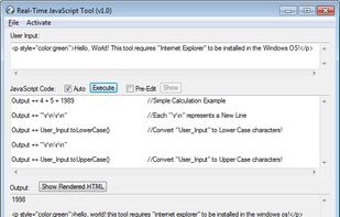 Real-Time JavaScript Tool screenshot 1