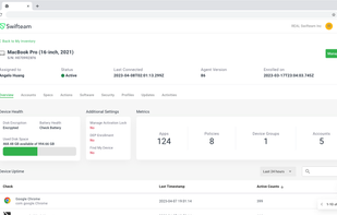 Device management - Employee activity logs to get a sense of what apps they’re using